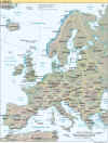 Карта Европы (англ.)