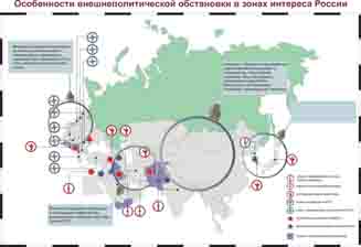 Особенности внешнеполитической обстановки
 в зонах интереса России