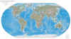 Физическая карта мира на август 1999 года (англ.)